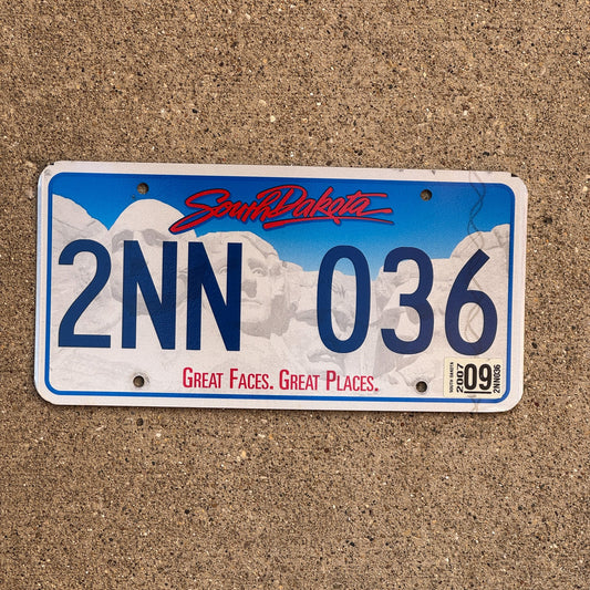 Photo of a 2007 South Dakota License Plate Auto Tag Garage Decor Vintage 2NN 036