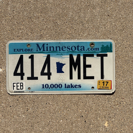 Photo of a 2008 2017 Minnesota License Plate Auto Tag Garage Decor Vintage 414 MET