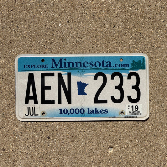Photo of a 2008 2019 Minnesota License Plate Auto Tag Garage Decor Vintage AEN 233
