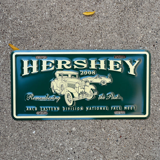 Photo of a 2008 Pennsylvania Graphic / Specialty Booster License Plate Auto Tag Garage Decor Vintage Hershey AACA Fall Meet with original patina