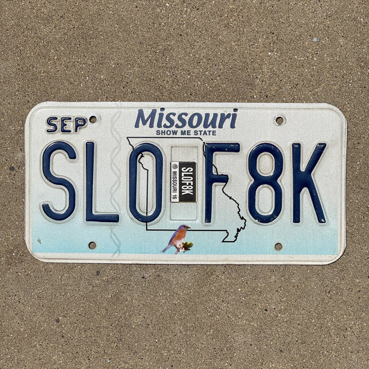 Photo of a 2009 2016 Missouri License Plate Auto Tag Garage Decor Vintage Regular Issue Slow Fake SL0 F8K