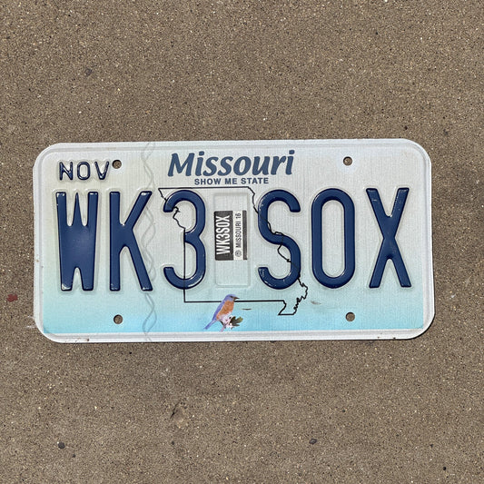 Photo of a 2009 2016 Missouri License Plate Auto Tag Garage Decor Vintage White Sox Red Sox WK3 SOX