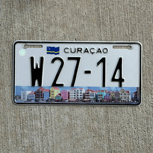 Photo of a 2009 Curacao License Plate Auto Tag Garage Decor Vintage W27 14 with original patina