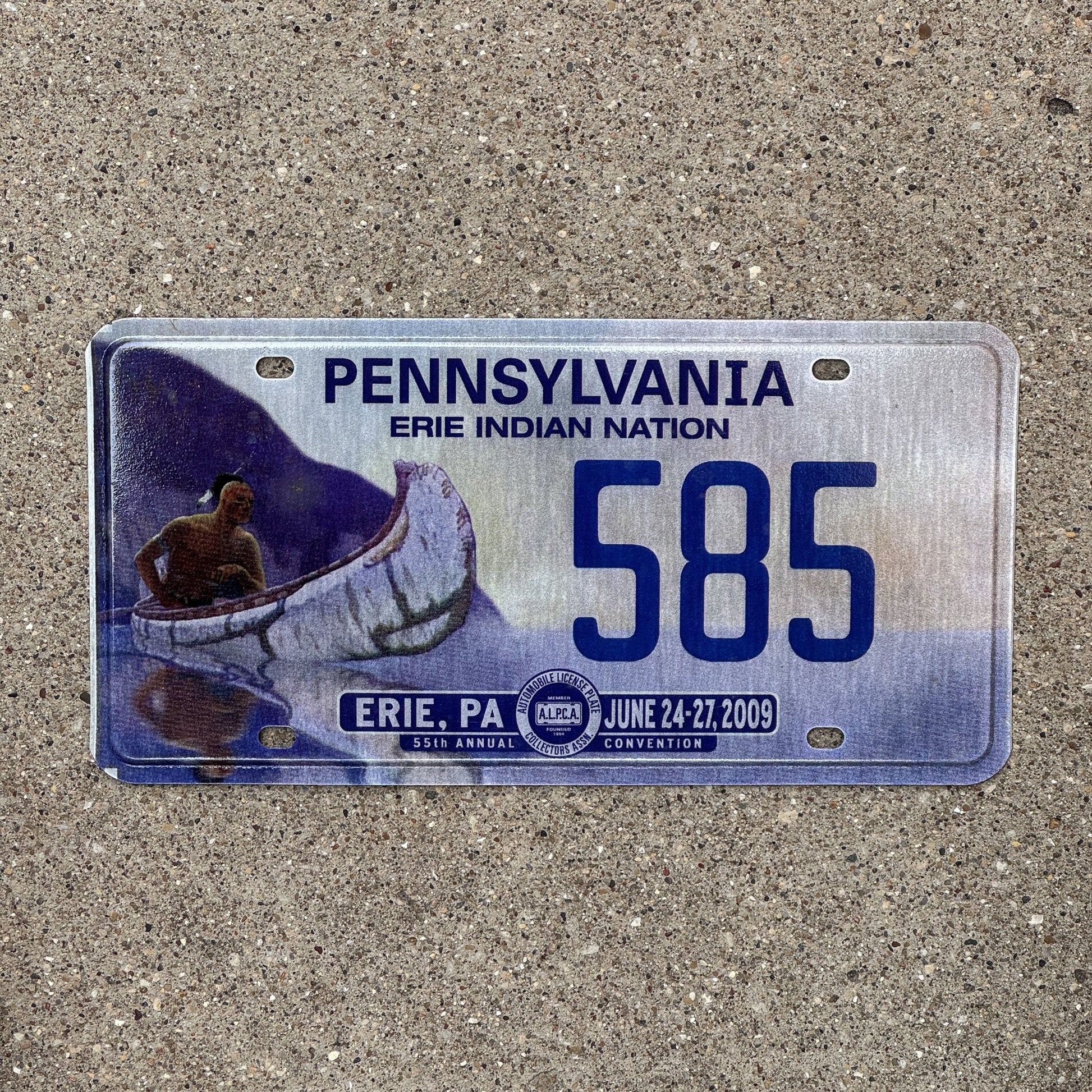 Photo of a 2009 Pennsylvania License Plate Auto Tag Garage Decor Vintage Erie ALPCA Convention 585