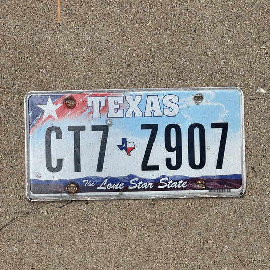 Photo of a 2009 Texas License Plate Auto Tag Garage Decor Vintage CT7 Z907