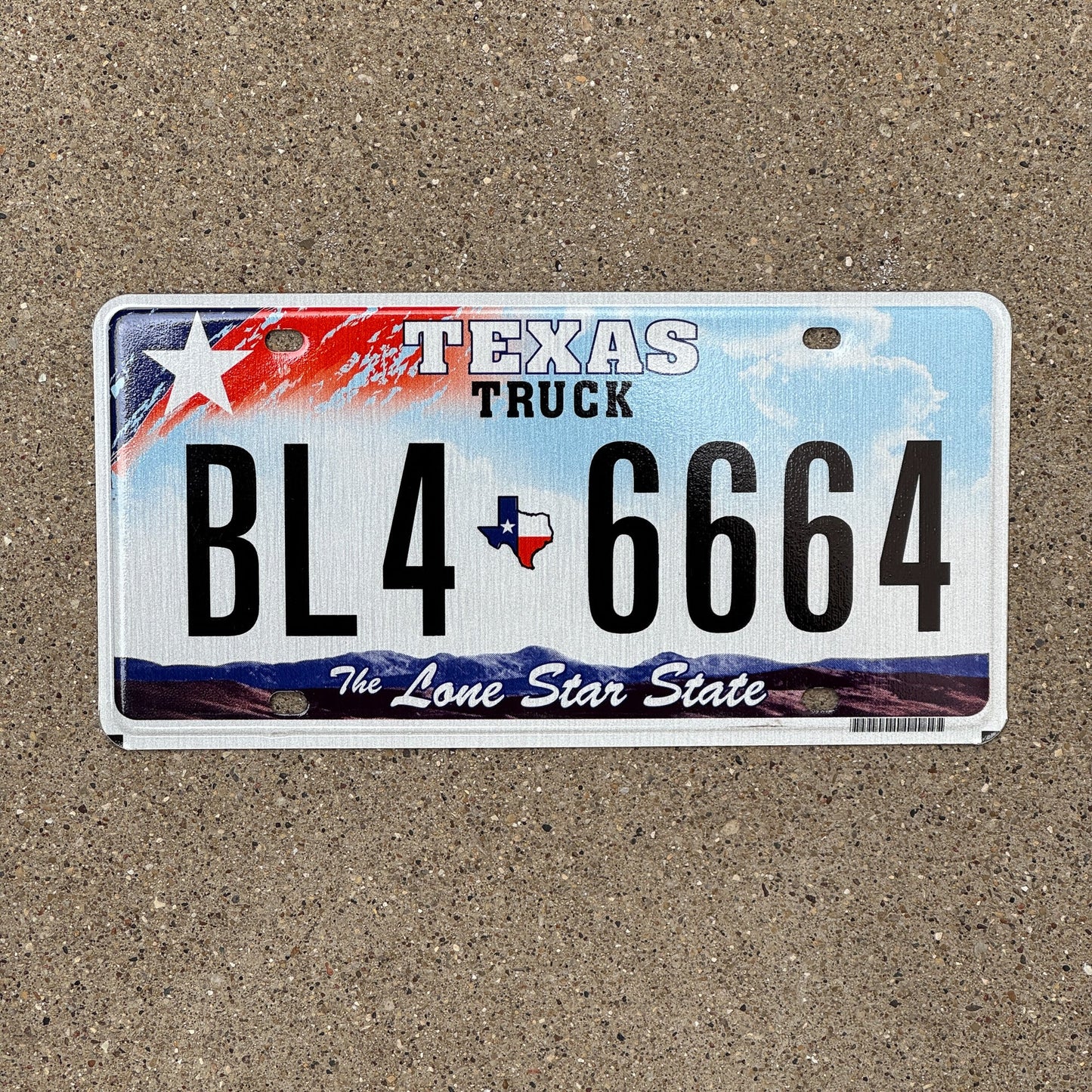 Photo of a 2009 Texas TRUCK License Plate Auto Tag Garage Decor Vintage 666 Repeat Devil Evil BL4 6664