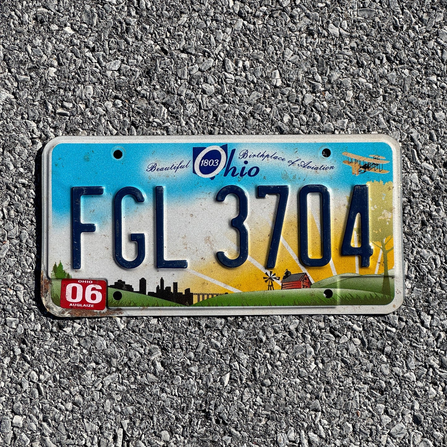 Photo of a 2010 2006 Ohio License Plate Auto Tag 1 Garage Decor FGL 3704