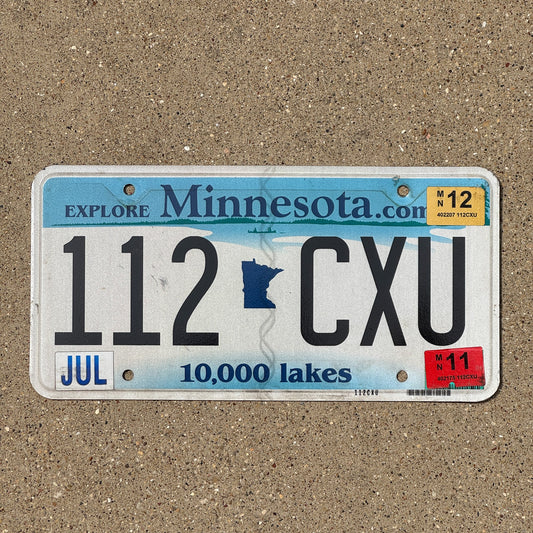 Photo of a 2010 2012 Minnesota License Plate Auto Tag Garage Decor Vintage 112 CXU