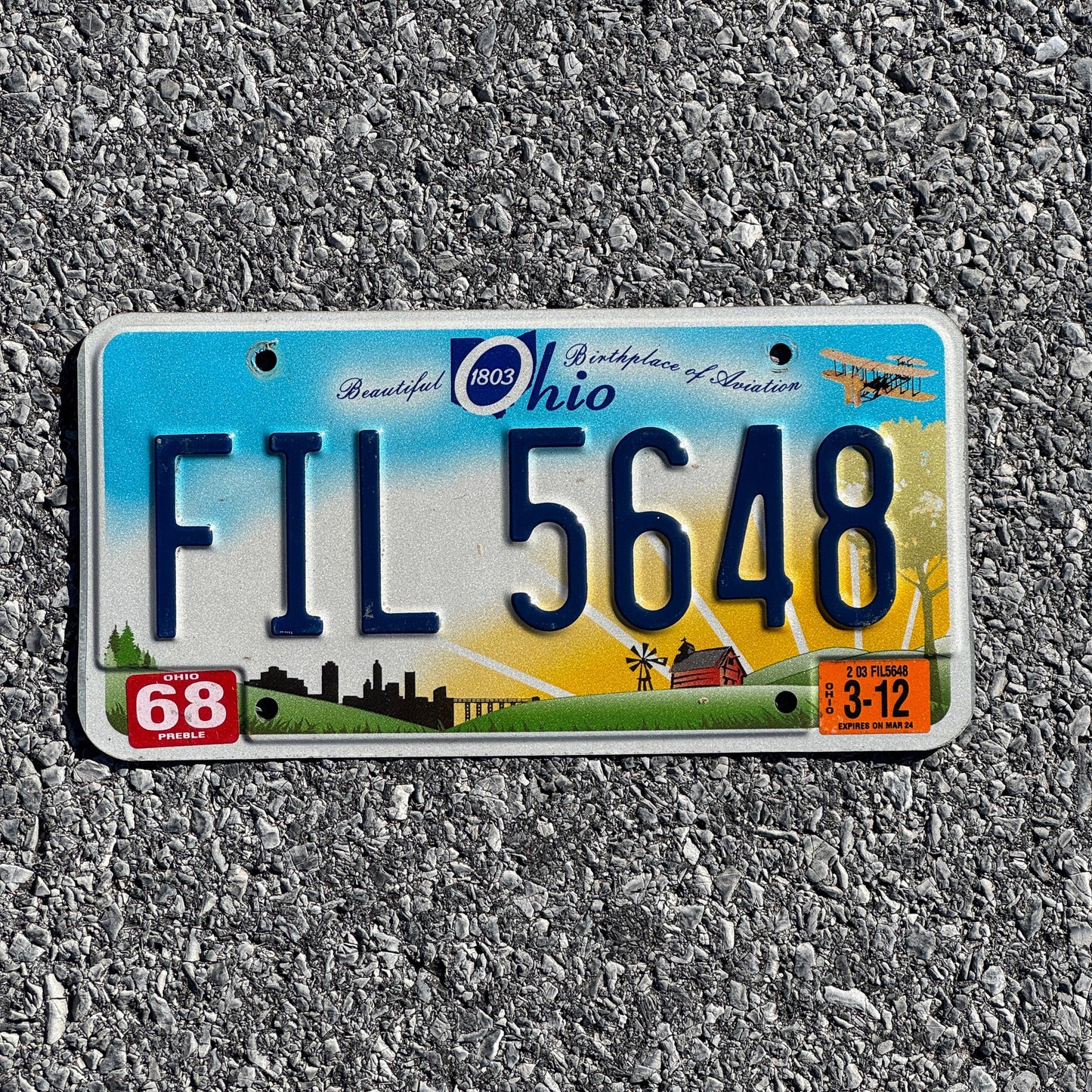 Photo of a 2010 2012 Ohio License Plate Auto Tag 2 Garage Decor FIL 5648