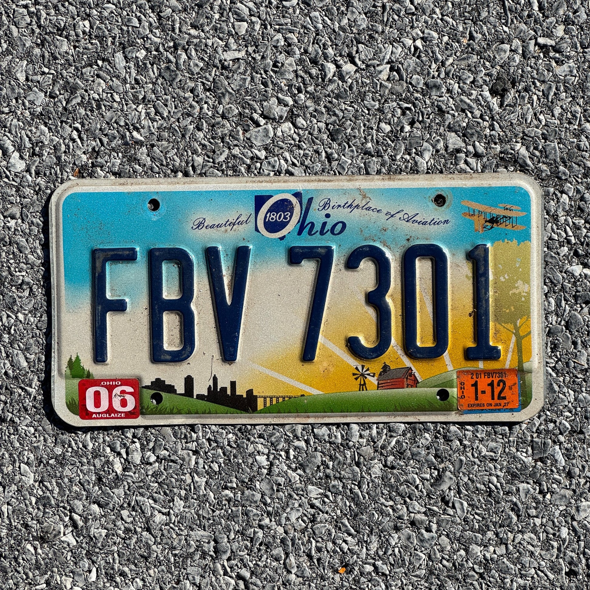 Photo of a 2010 2012 Ohio License Plate Auto Tag Garage Decor Vintage FBV 7301