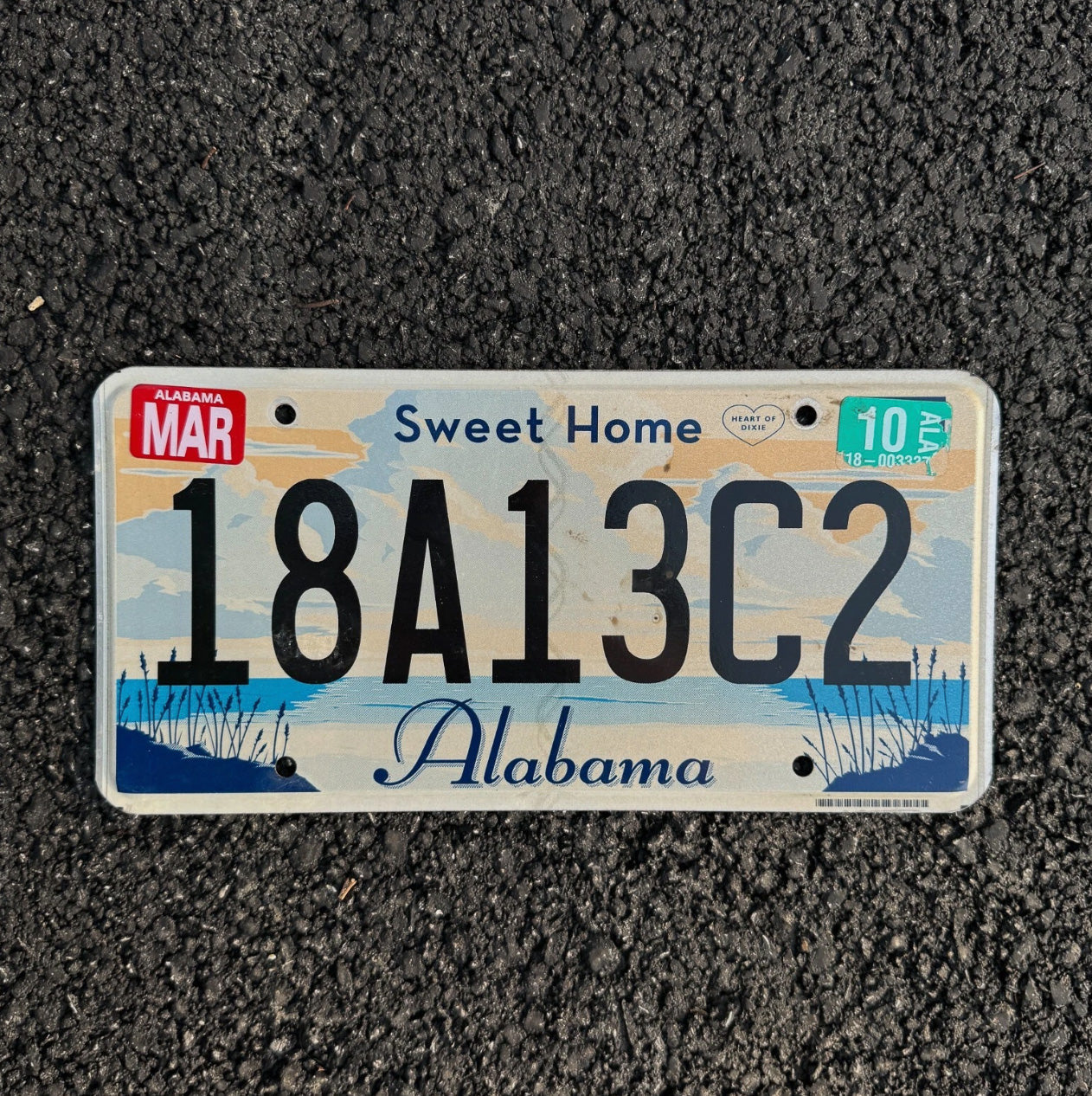 Photo of a 2010 Alabama License Plate Auto Tag Garage Decor Vintage Sweet Home AL 18 A 13 C2