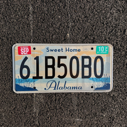 Photo of a 2010 Alabama License Plate Auto Tag Garage Decor Vintage Sweet Home AL 61 B 50 B0