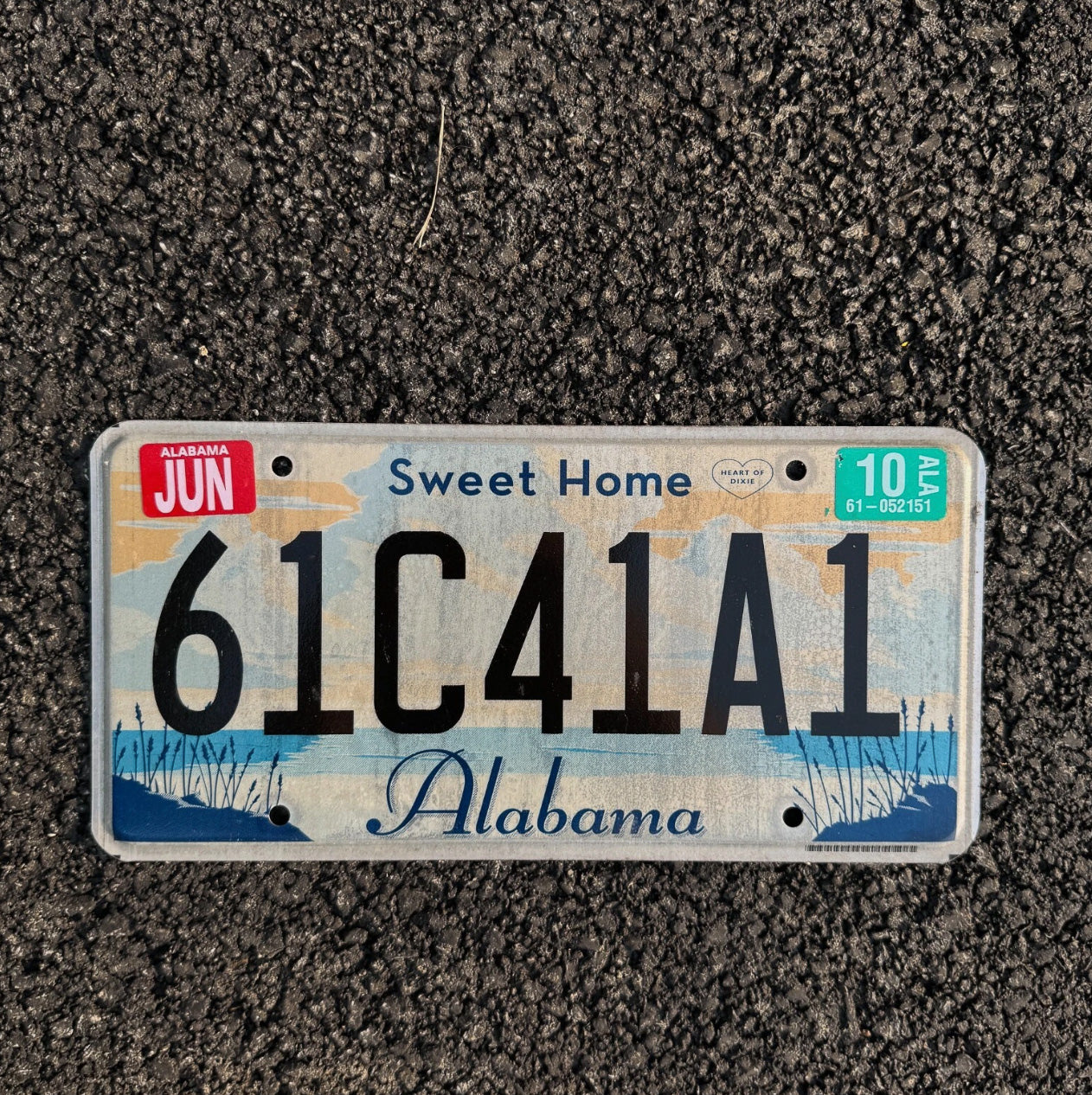 Photo of a 2010 Alabama License Plate Auto Tag Garage Decor Vintage Sweet Home AL 61 C 41 A1