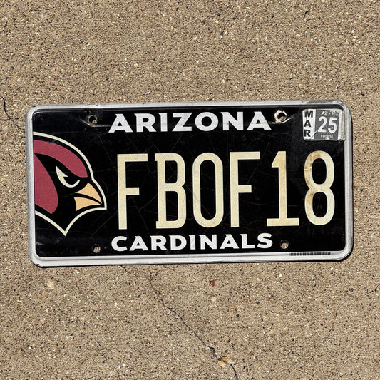 Photo of a 2010 Arizona Graphic / Specialty License Plate Auto Tag Garage Decor Vintage NFL Arizona Cardinals FBOF 18