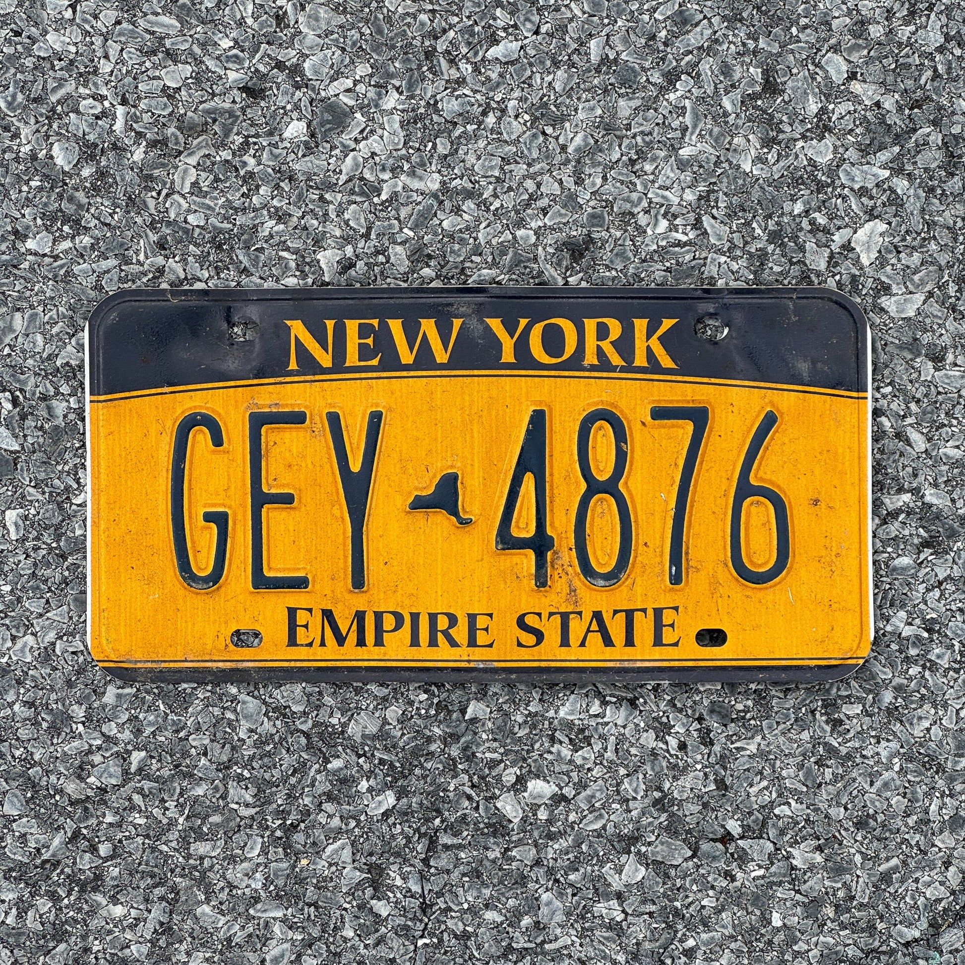 Photo of a 2010 New York License Plate Auto Tag Garage Decor Vintage GEY 4876