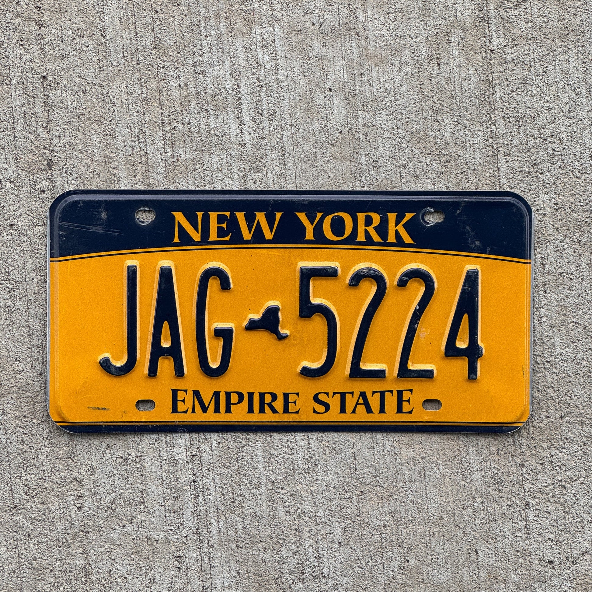 Photo of a 2010 New York License Plate Auto Tag Garage Decor Vintage JAG 5224