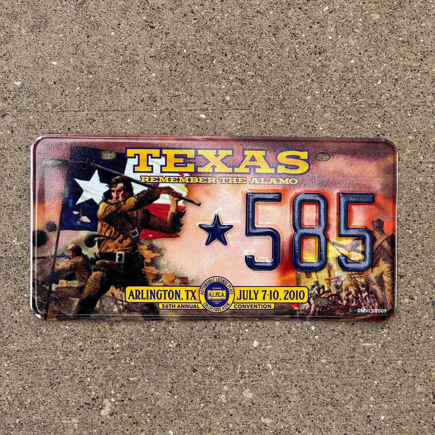 Photo of a 2010 Texas License Plate Auto Tag Garage Decor Vintage Arlington ALPCA Convention 585