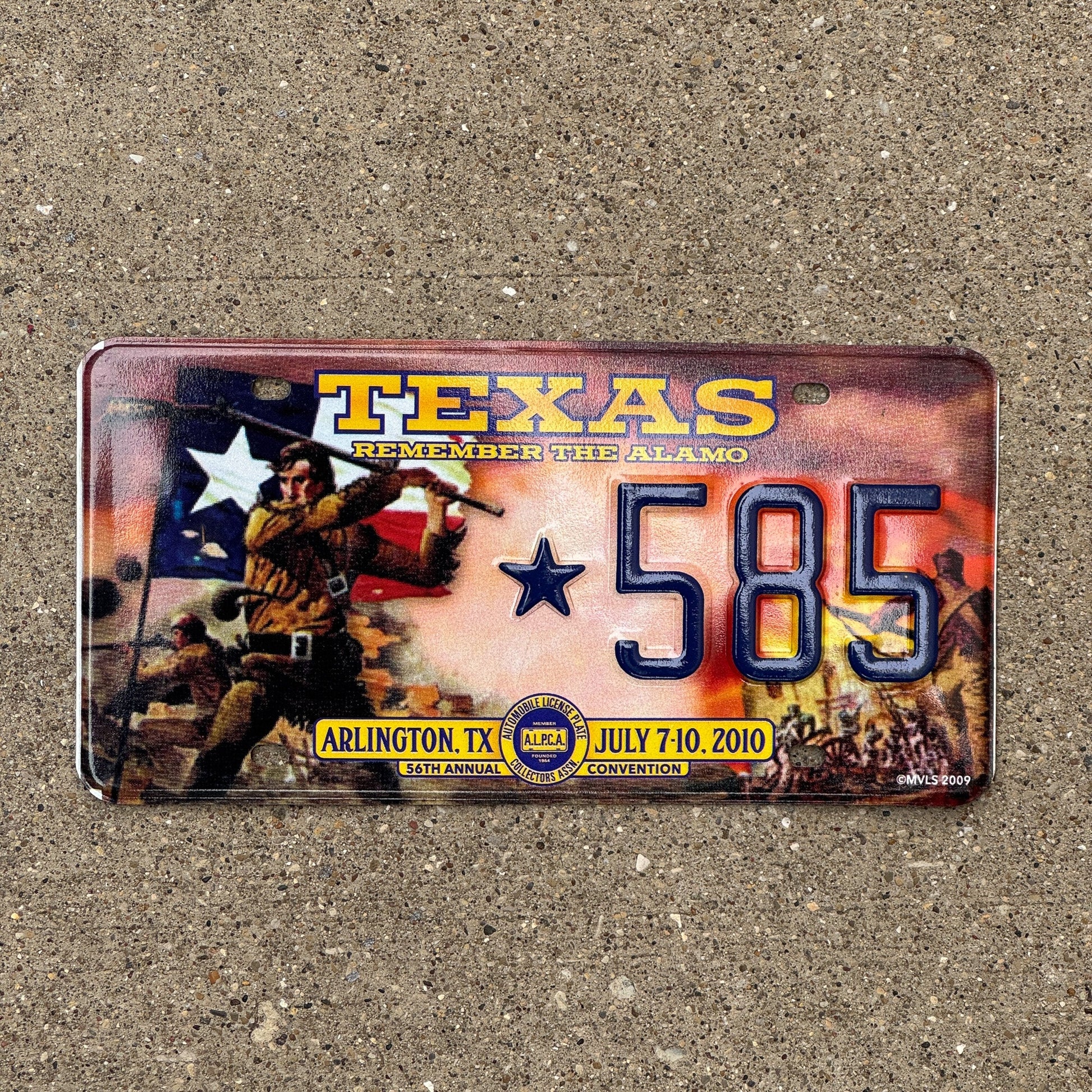 Photo of a 2010 Texas License Plate Auto Tag Garage Decor Vintage Arlington ALPCA Convention 585