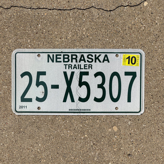 Photo of a 2011 2017 Nebraska Trailer License Plate Auto Tag Garage Decor Vintage 25 X 5307