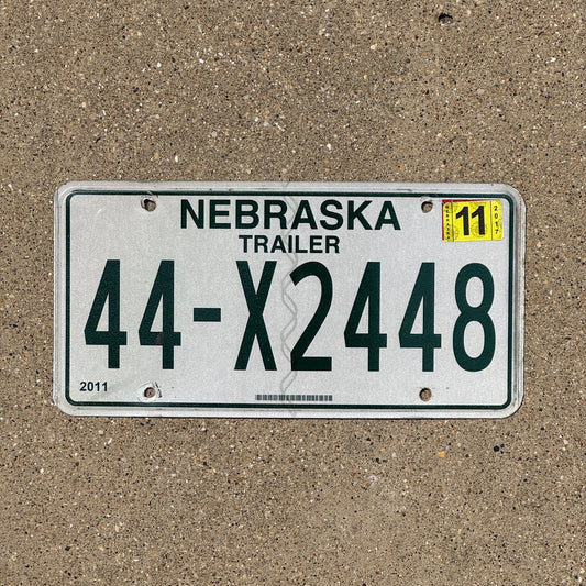 Photo of a 2011 2017 Nebraska Trailer License Plate Auto Tag Garage Decor Vintage 44 X 2448