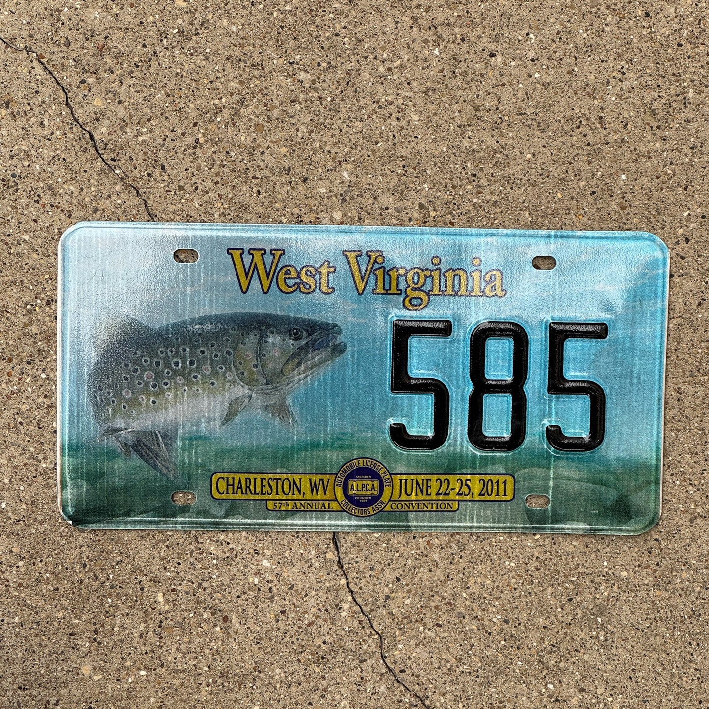 Photo of a 2011 West Virginia License Plate Auto Tag Garage Decor Vintage Charleston ALPCA Convention 585