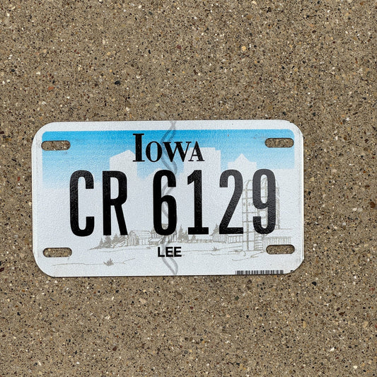 Photo of a 2012 Iowa Motorcycle License Plate Auto Tag Garage Decor Vintage Lee County CR 6129