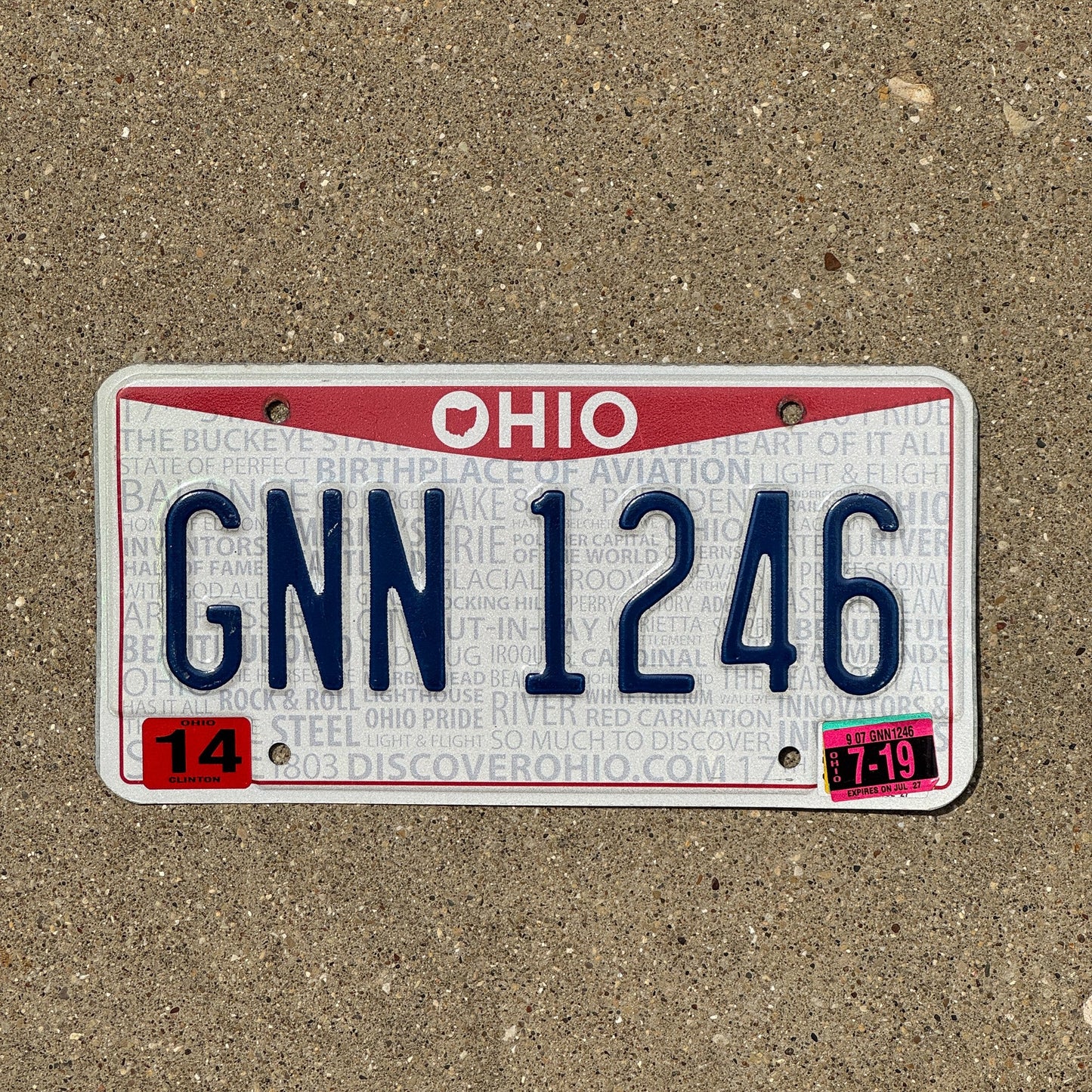 Photo of a 2013 2019 Ohio License Plate Auto Tag Garage Decor Vintage GNN 1246