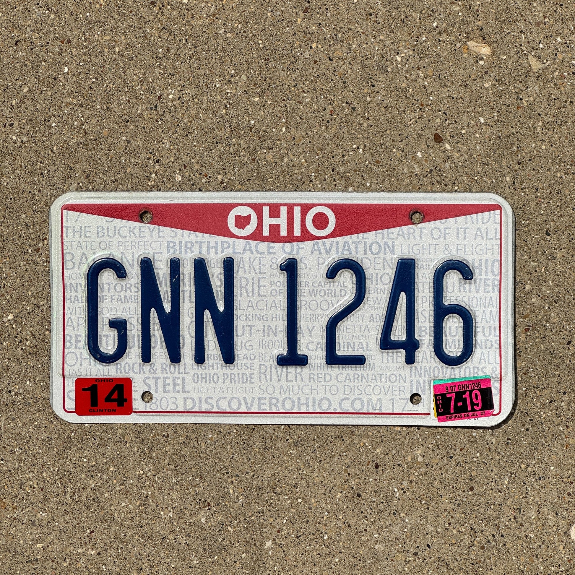 Photo of a 2013 2019 Ohio License Plate Auto Tag Garage Decor Vintage GNN 1246