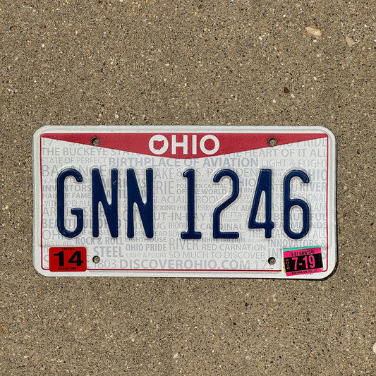 Photo of a 2013 2019 Ohio License Plate Auto Tag Garage Decor Vintage GNN 1246