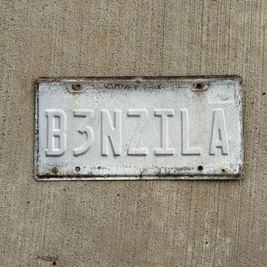 Photo of a 2016 Nevada Vanity License Plate Auto Tag Garage Decor Vintage Mercedes Benz B3NZILA with original patina