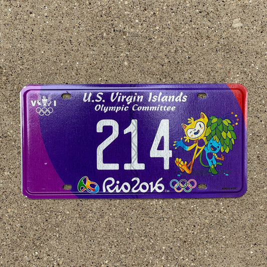 Photo of a 2016 Virgin Islands Olympic Committee License Plate Auto Tag Garage Decor Vintage Souvenir 214