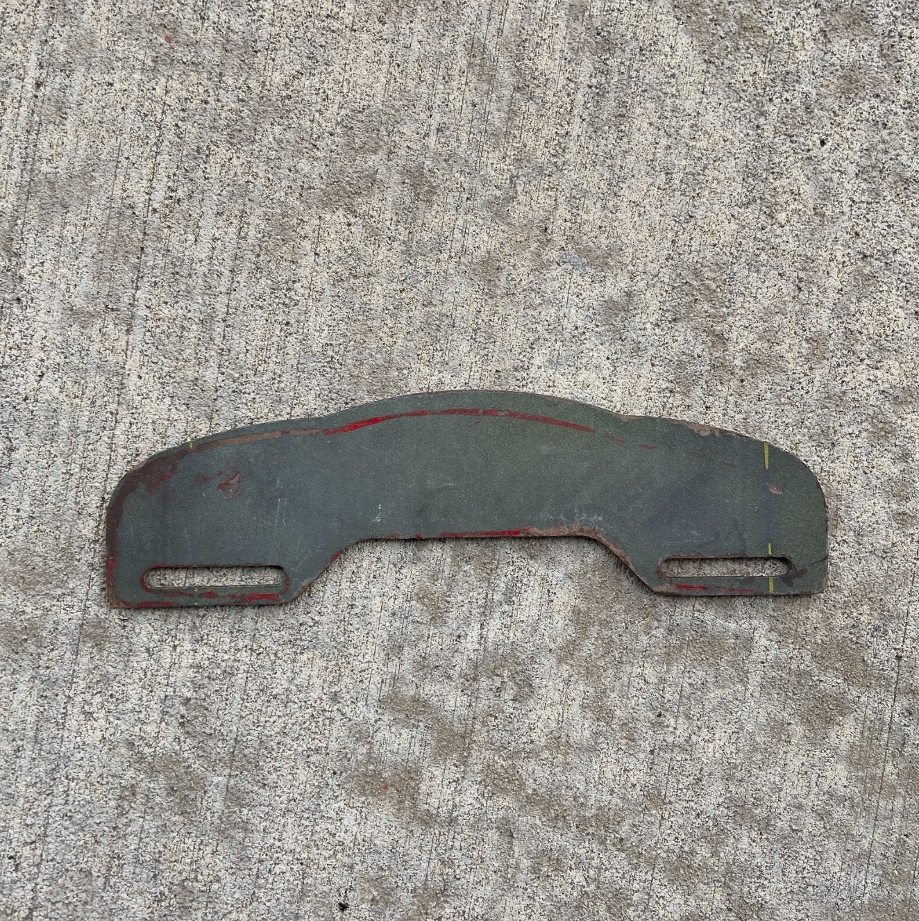 1942 Somerville Quartermaster Sub-Depot New Jersey Fiberboard License Plate Topper Auto Tag Army