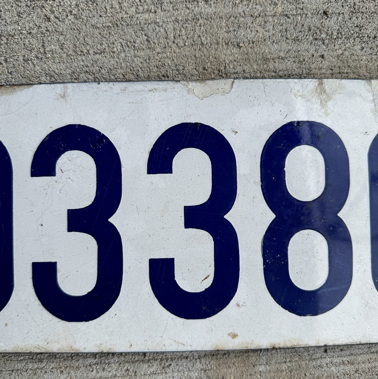1914 Massachusetts Porcelain Dealer License Plate Auto Tag 0 338 C