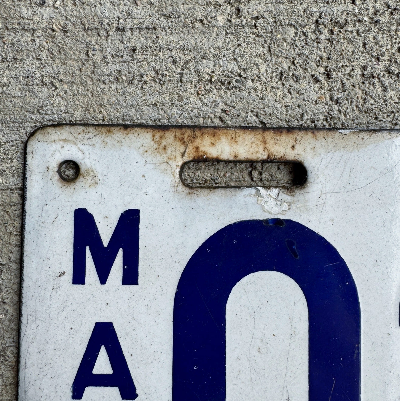 1914 Massachusetts Porcelain Dealer License Plate Auto Tag 0 338 C