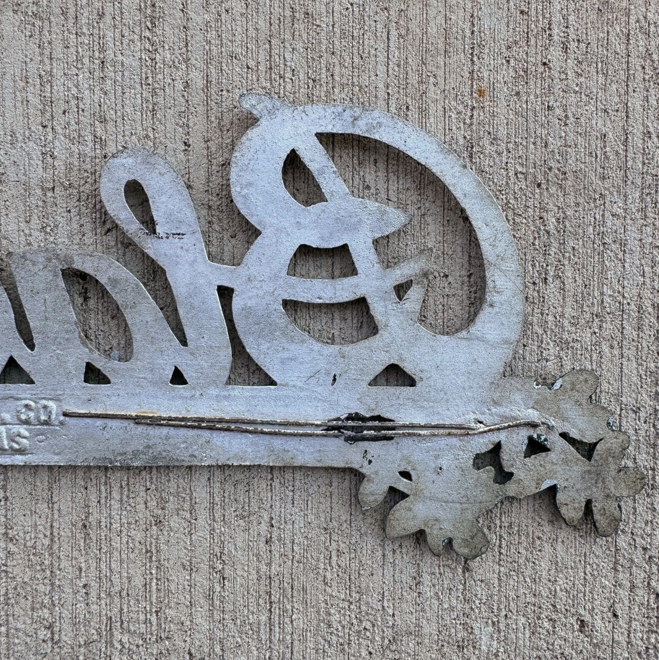 1940 Era Blackwell Oklahoma License Plate Topper Auto Tag Cast Aluminum Nice Original