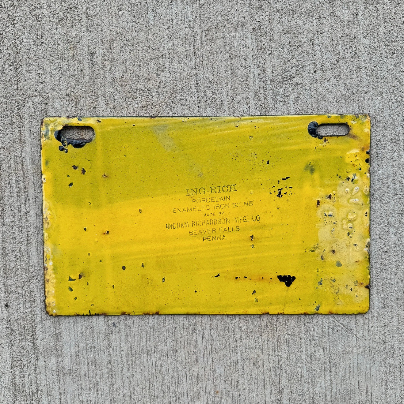 1908 Pennsylvania Porcelain License Plate Auto Tag 22878