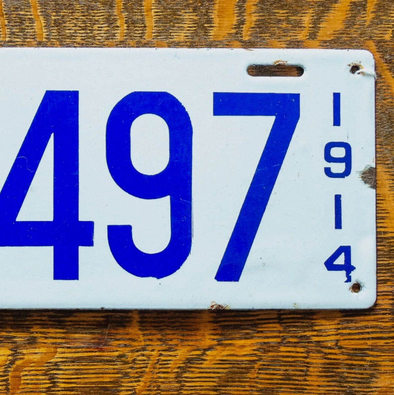 1914 Massachusetts Porcelain License Plate Auto Tag High Quality 38497