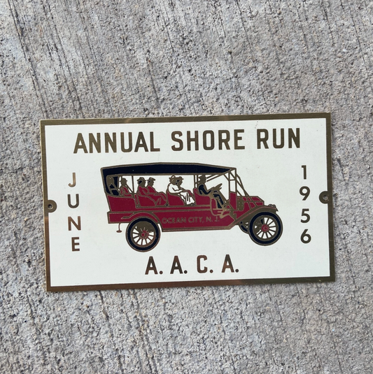 1956 Ocean City New Jersey AACA Antique Auto Car Dash Plaque Annual Shore Run