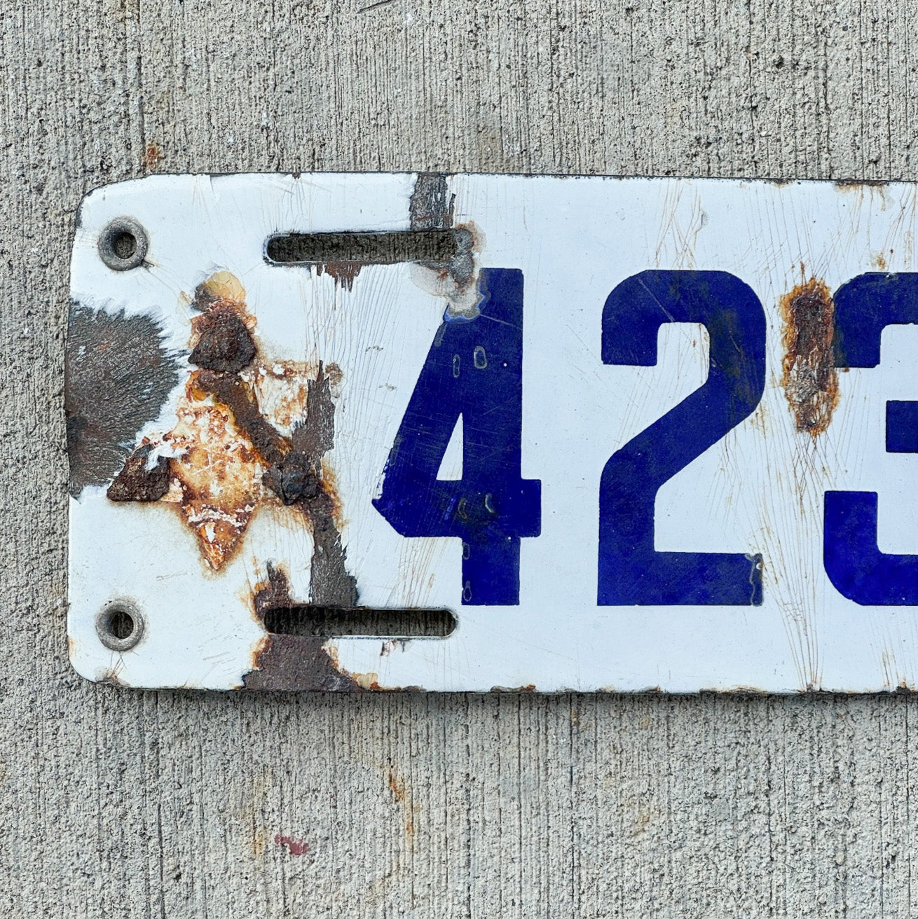 1920 1923 New Mexico Porcelain License Plate Auto Tag 42358