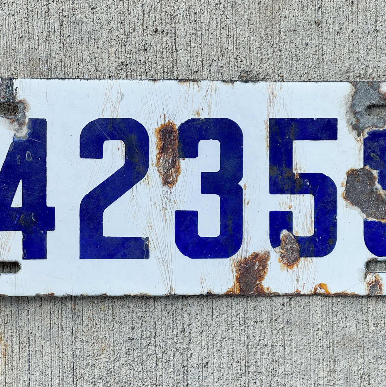 1920 1923 New Mexico Porcelain License Plate Auto Tag 42358