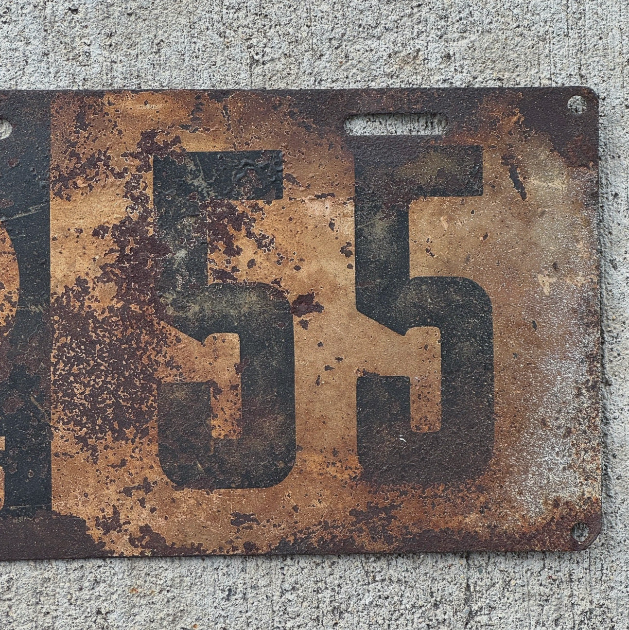 1915 Ohio License Plate Auto Tag Low Number Two Digit 55
