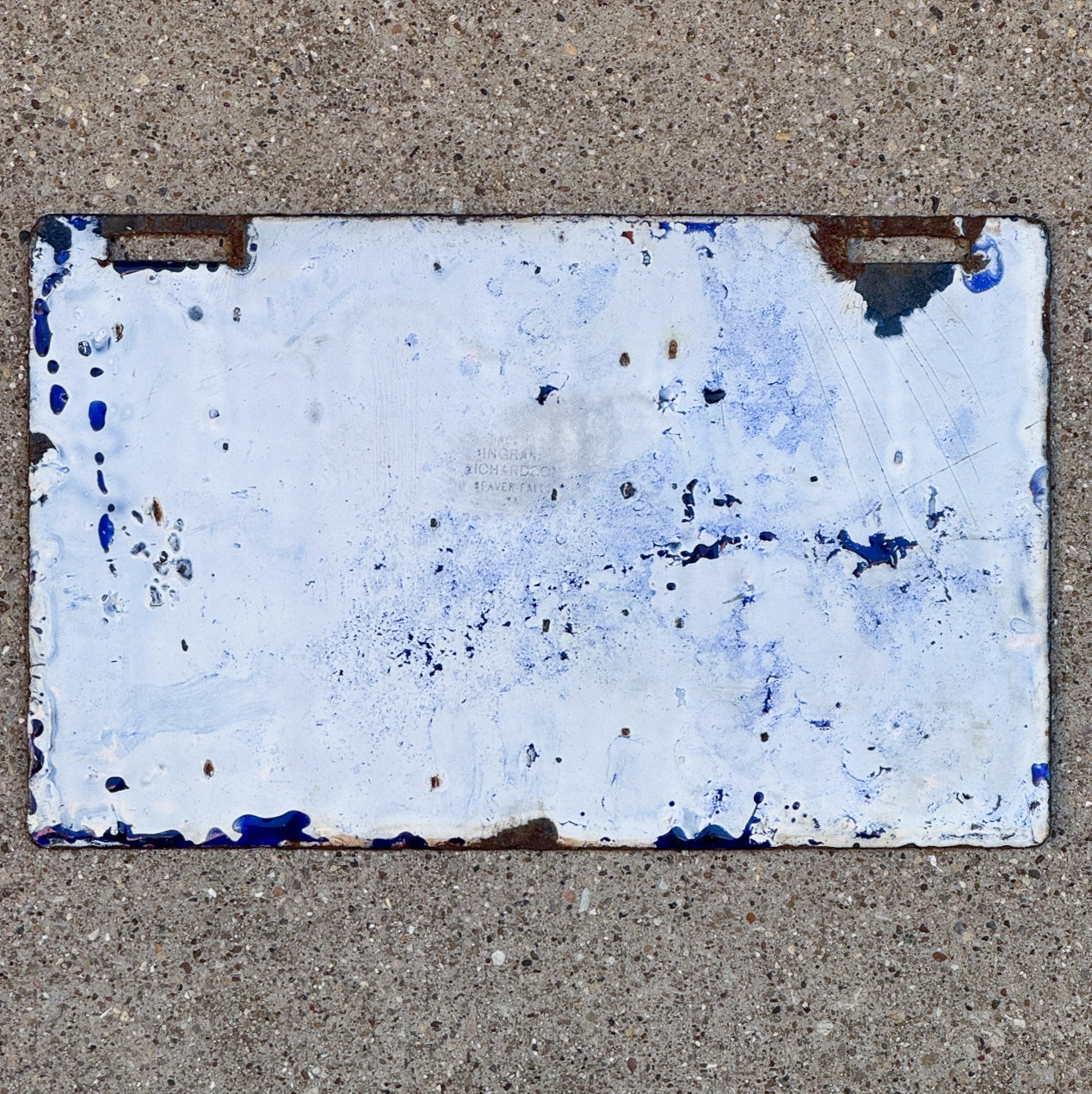 1906 Pennsylvania Porcelain License Plate Auto Tag 2 Vintage Garage First Issue 12515