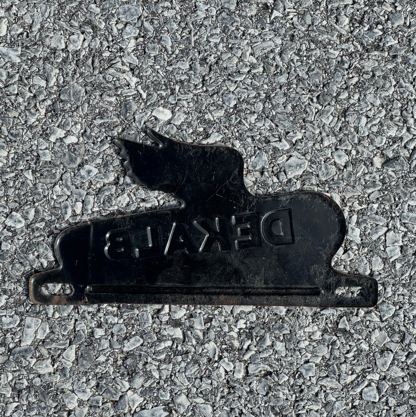 1950 Era DeKalb Corn License Plate Topper Auto Tag Garage Seed Advertising Farm Farming Ear Cob