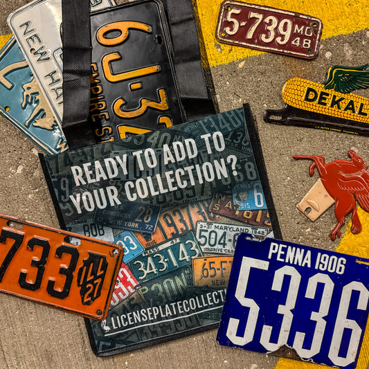 Reusable Bag - License Plate Collecting Print
