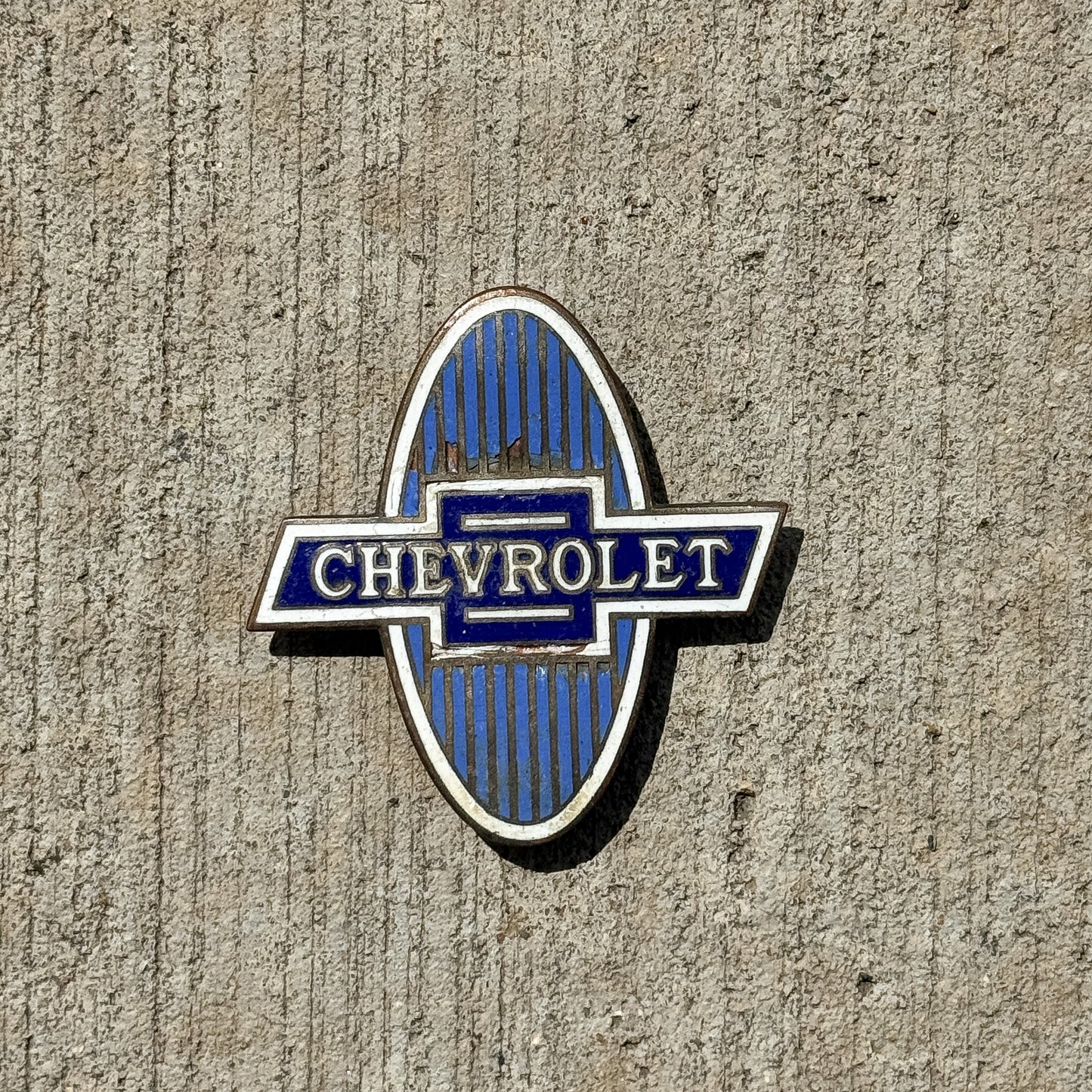 Chevy Bowtie Oval Porcelain Badge Emblem License Plate Topper Auto Tag Chevrolet