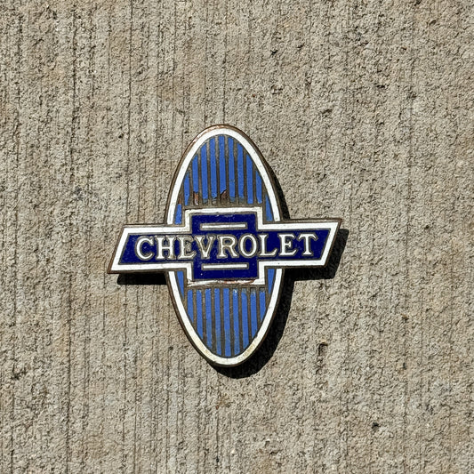 Chevy Bowtie Oval Porcelain Badge Emblem License Plate Topper Auto Tag Chevrolet