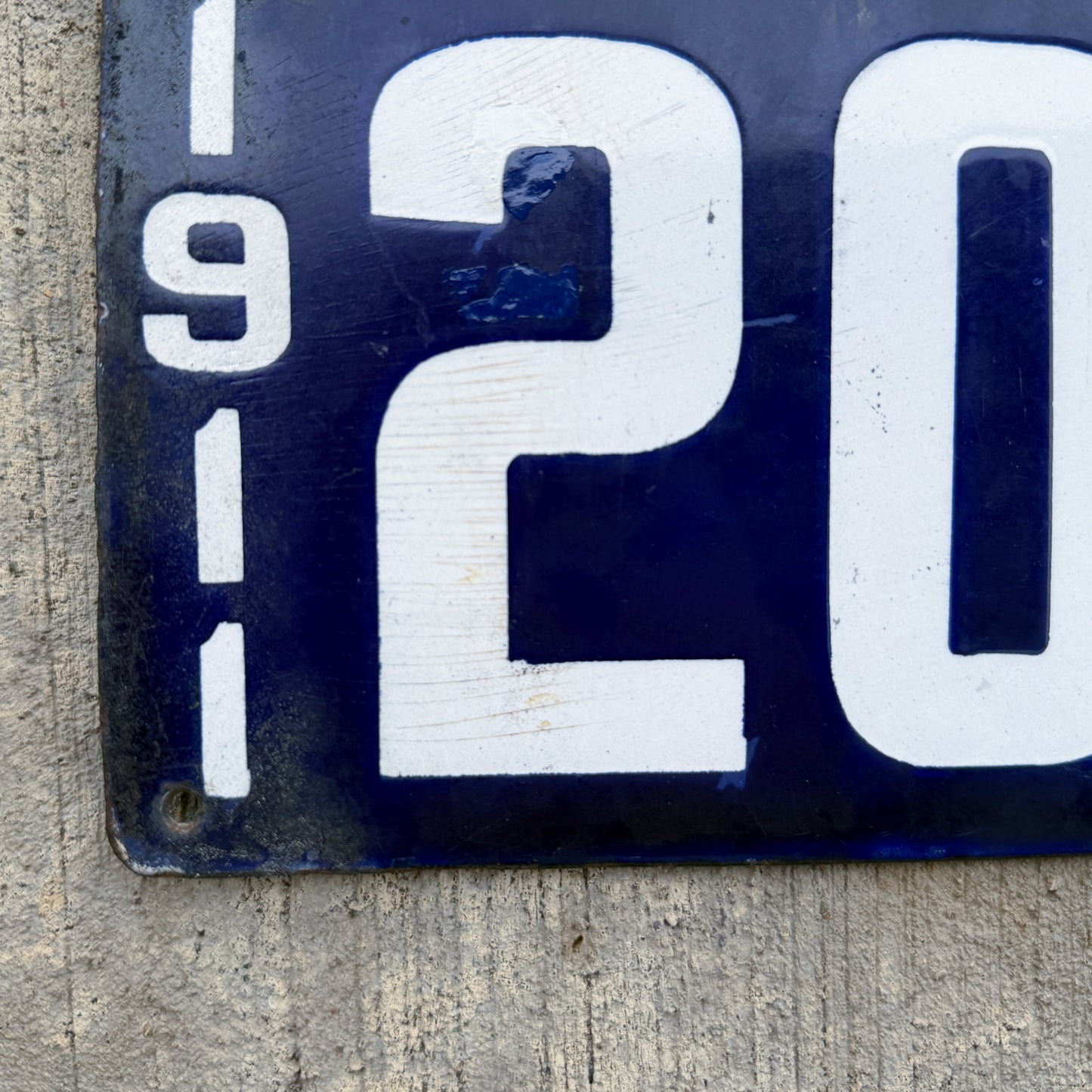 1911 Birmingham Alabama Porcelain License Plate City Auto Tag 2031