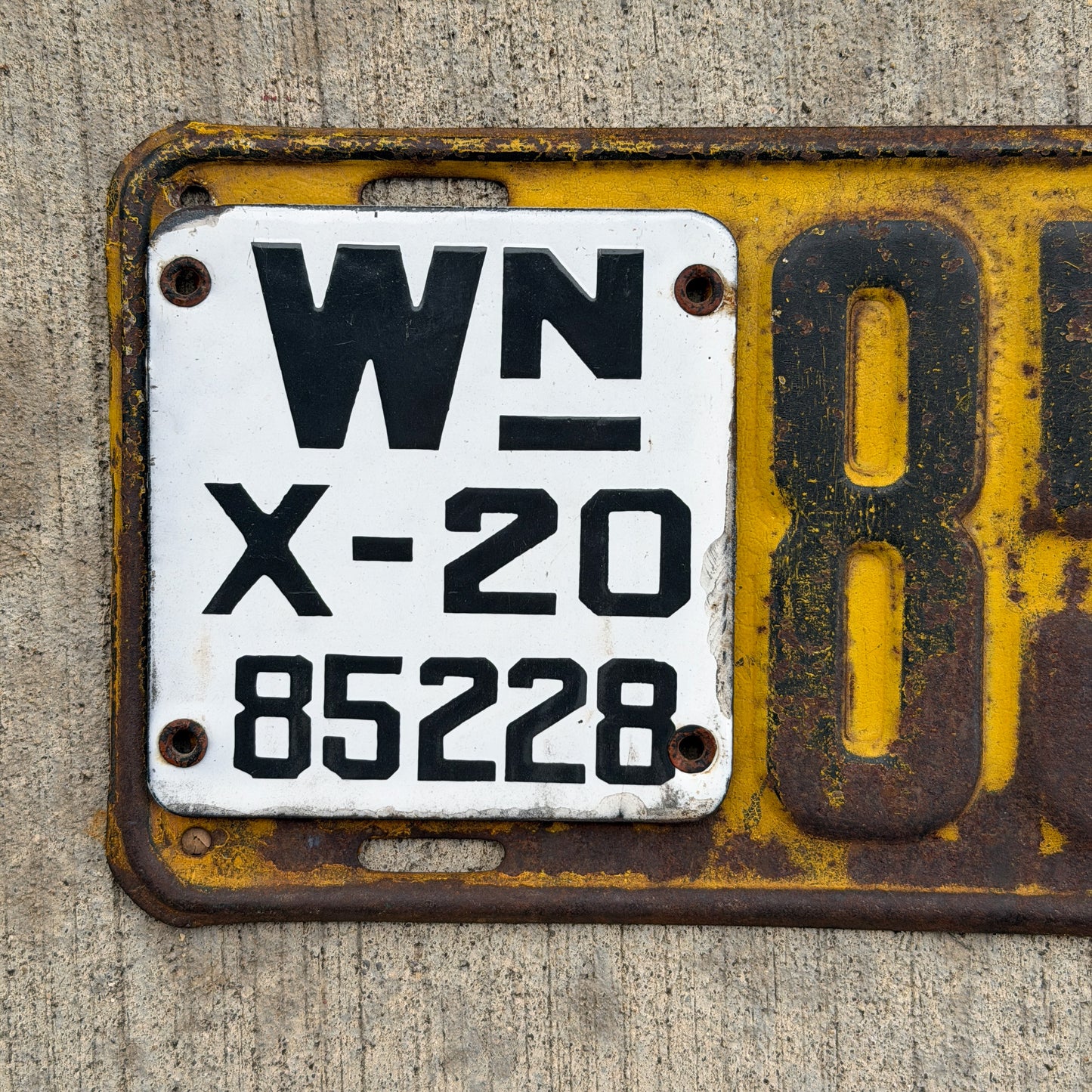 1919 1920 Washington License Plate Auto Tag High Quality Porcelain Tab 85228