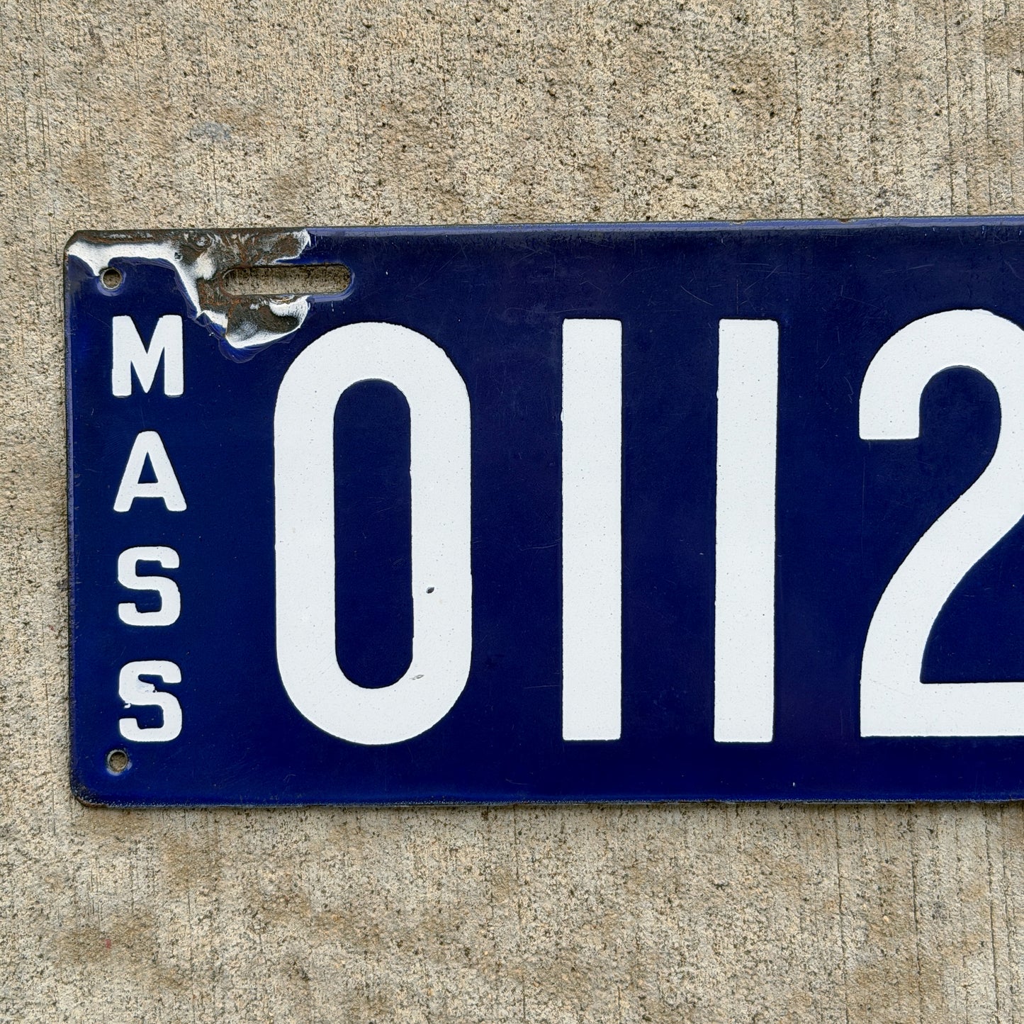 1911 Massachusetts Porcelain Dealer License Plate Auto Tag High Quality 0112D