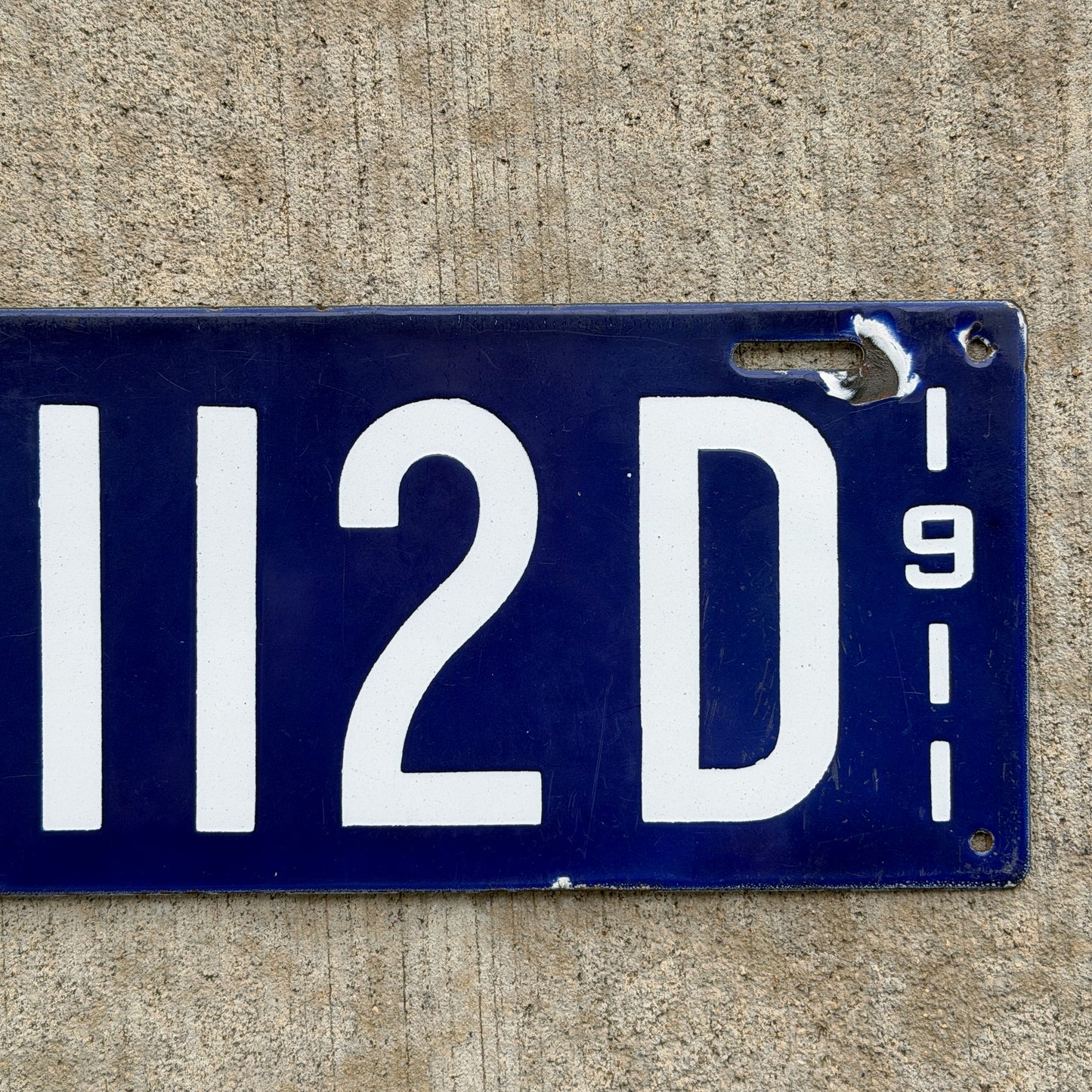 1911 Massachusetts Porcelain Dealer License Plate Auto Tag High Quality 0112D
